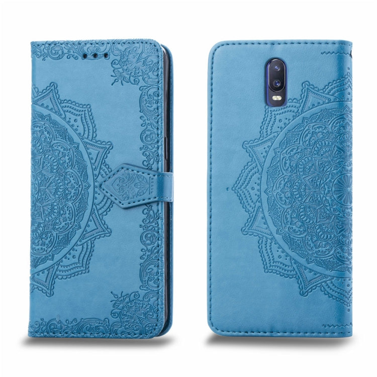 For OPPO  R17 Embossed Mandala Pattern PC + TPU Horizontal Flip Leather Case with Holder & Card Slots