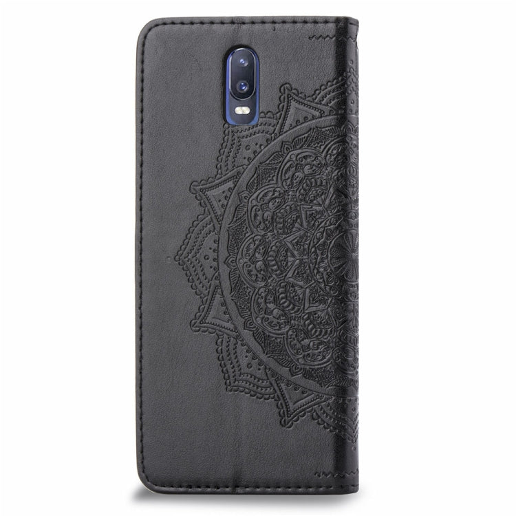 For OPPO  R17 Embossed Mandala Pattern PC + TPU Horizontal Flip Leather Case with Holder & Card Slots