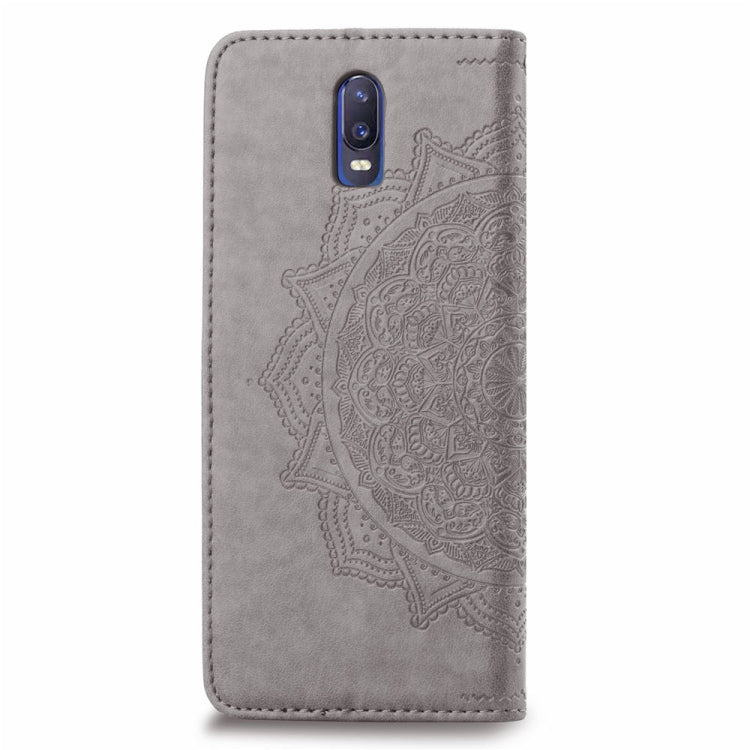 For OPPO  R17 Embossed Mandala Pattern PC + TPU Horizontal Flip Leather Case with Holder & Card Slots