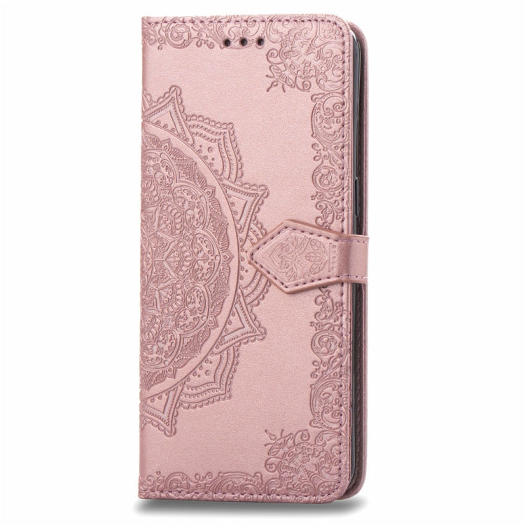 For OPPO  R17 Embossed Mandala Pattern PC + TPU Horizontal Flip Leather Case with Holder & Card Slots