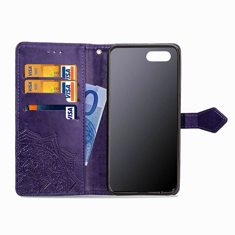 For OPPO A3 Embossed Mandala Pattern PC + TPU Horizontal Flip Leather Case with Holder & Card Slots