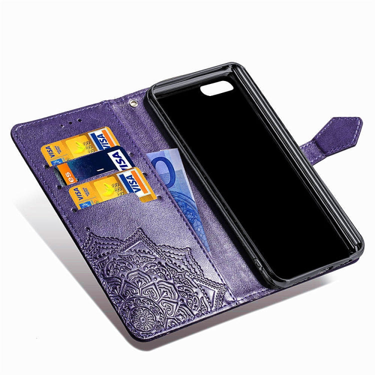 For OPPO A3 Embossed Mandala Pattern PC + TPU Horizontal Flip Leather Case with Holder & Card Slots