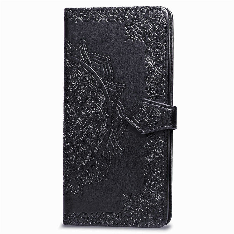 For OPPO A3 Embossed Mandala Pattern PC + TPU Horizontal Flip Leather Case with Holder & Card Slots