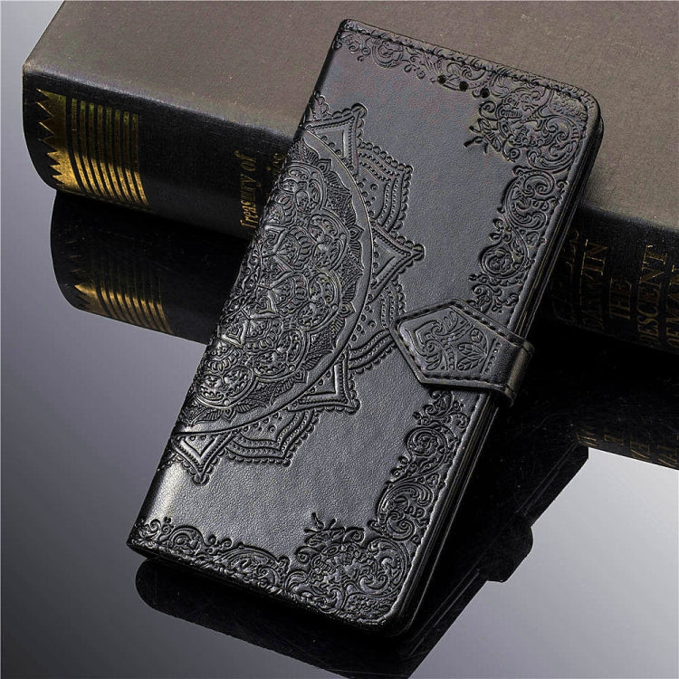 For OPPO A3 Embossed Mandala Pattern PC + TPU Horizontal Flip Leather Case with Holder & Card Slots