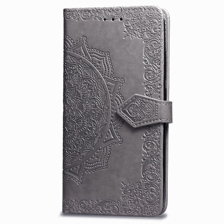 For OPPO A3 Embossed Mandala Pattern PC + TPU Horizontal Flip Leather Case with Holder & Card Slots