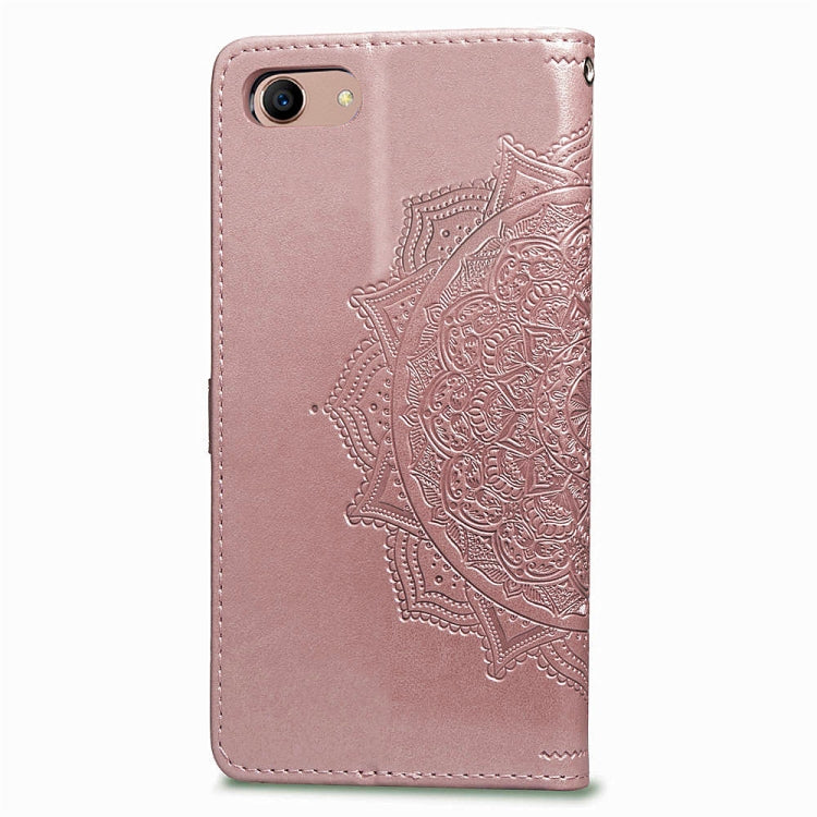 For OPPO A3 Embossed Mandala Pattern PC + TPU Horizontal Flip Leather Case with Holder & Card Slots