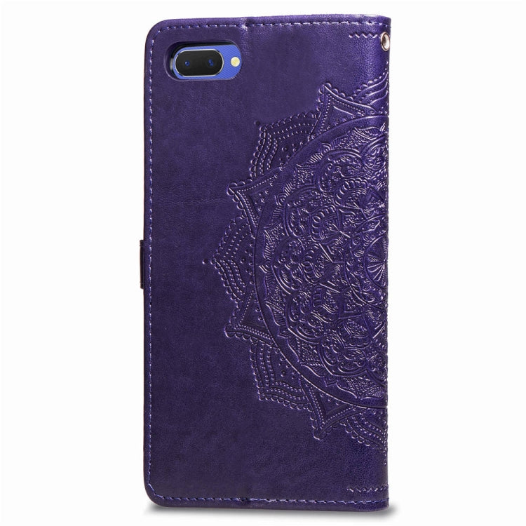 For OPPO A5 Embossed Mandala Pattern PC + TPU Horizontal Flip Leather Case with Holder & Card Slots