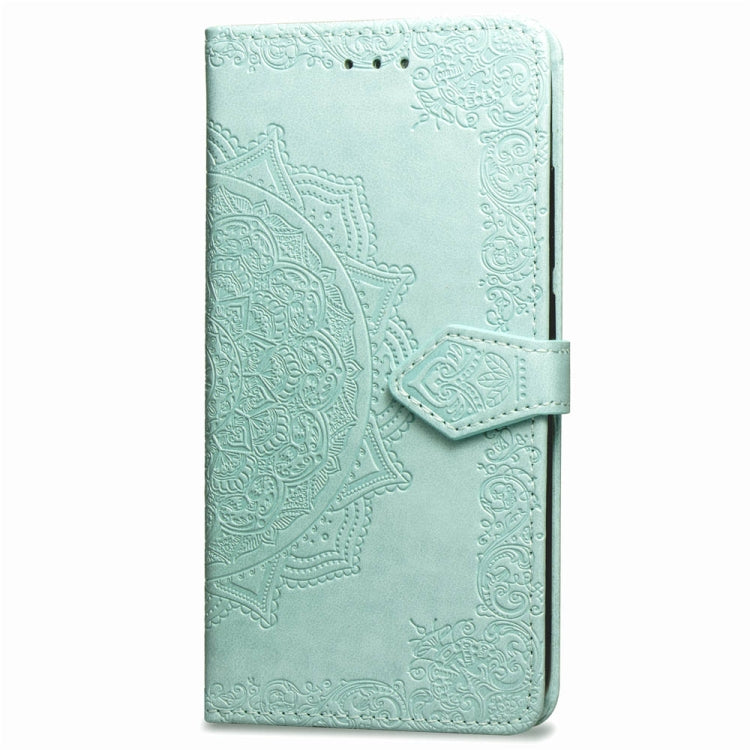 For OPPO A5 Embossed Mandala Pattern PC + TPU Horizontal Flip Leather Case with Holder & Card Slots