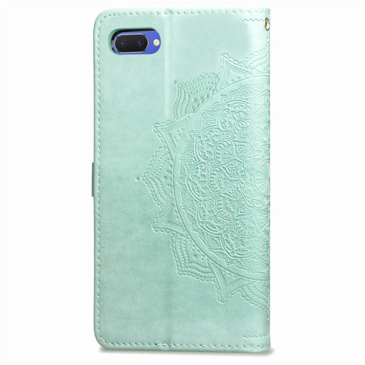 For OPPO A5 Embossed Mandala Pattern PC + TPU Horizontal Flip Leather Case with Holder & Card Slots
