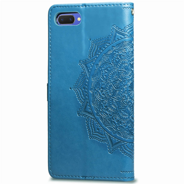 For OPPO A5 Embossed Mandala Pattern PC + TPU Horizontal Flip Leather Case with Holder & Card Slots