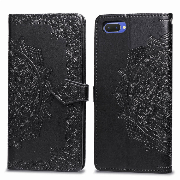 For OPPO A5 Embossed Mandala Pattern PC + TPU Horizontal Flip Leather Case with Holder & Card Slots