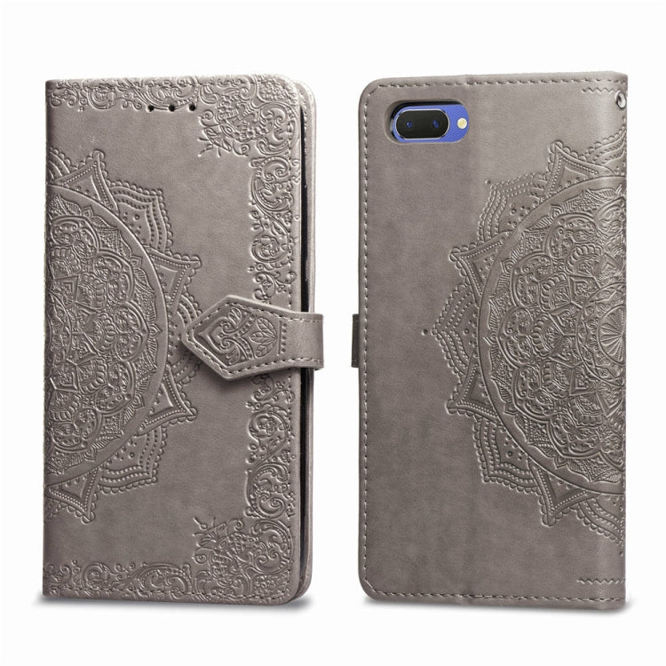 For OPPO A5 Embossed Mandala Pattern PC + TPU Horizontal Flip Leather Case with Holder & Card Slots