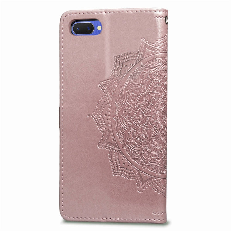 For OPPO A5 Embossed Mandala Pattern PC + TPU Horizontal Flip Leather Case with Holder & Card Slots