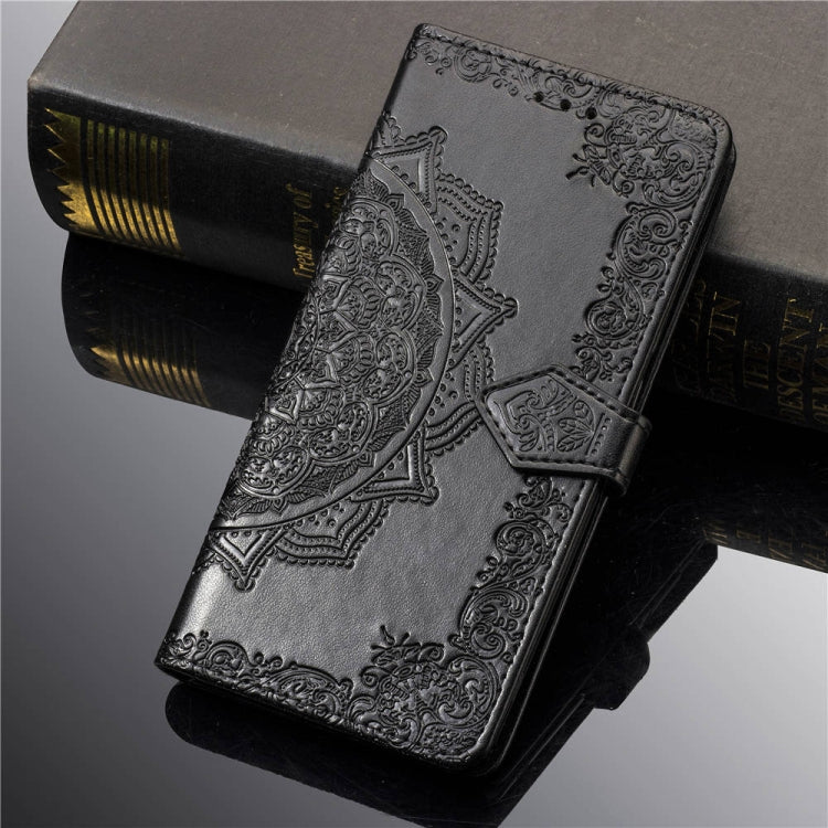 For OPPO A83 Embossed Mandala Pattern PC + TPU Horizontal Flip Leather Case with Holder & Card Slots