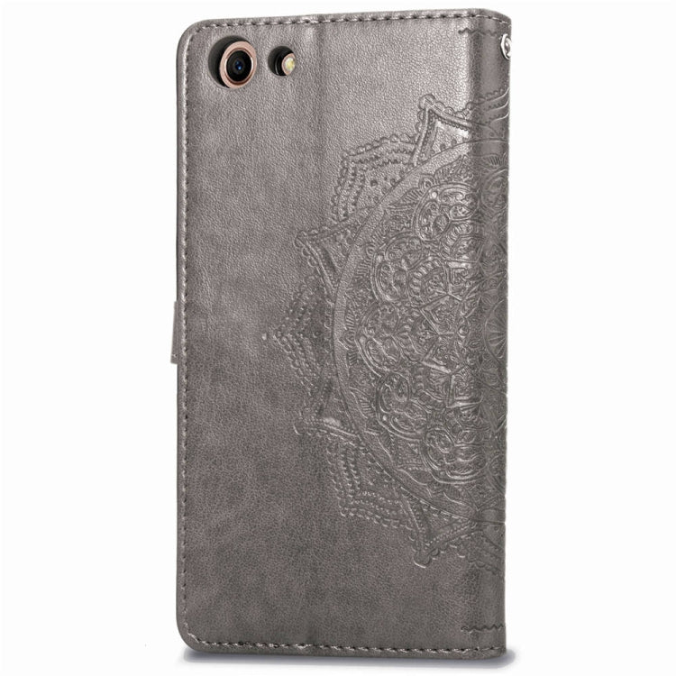 For OPPO A83 Embossed Mandala Pattern PC + TPU Horizontal Flip Leather Case with Holder & Card Slots