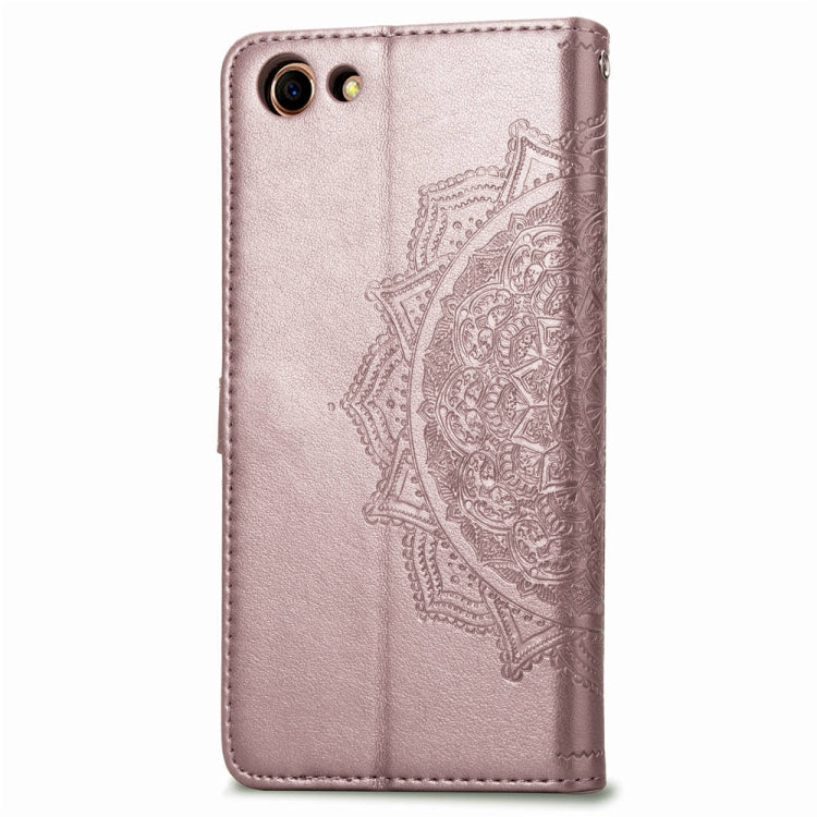 For OPPO A83 Embossed Mandala Pattern PC + TPU Horizontal Flip Leather Case with Holder & Card Slots