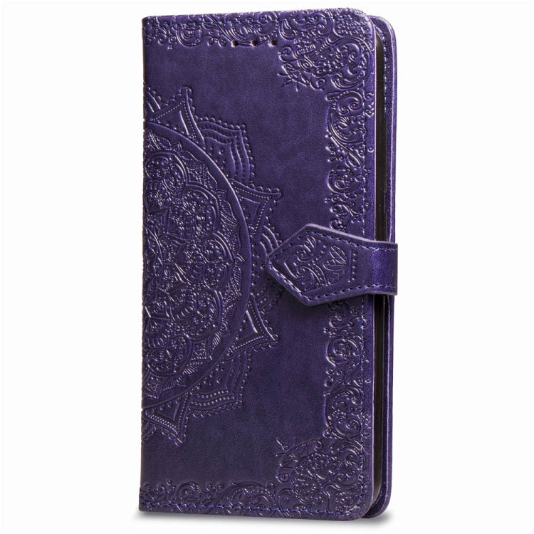 For OPPO F5 Embossed Mandala Pattern PC + TPU Horizontal Flip Leather Case with Holder & Card Slots