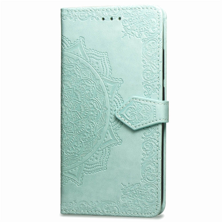 For OPPO F7 Embossed Mandala Pattern PC + TPU Horizontal Flip Leather Case with Holder & Card Slots