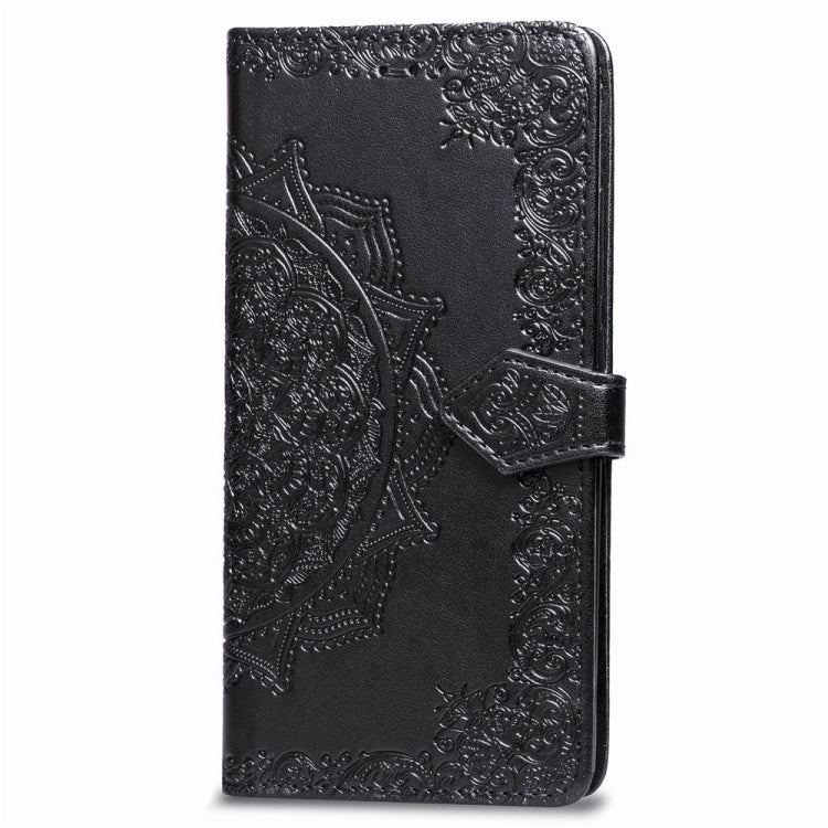 For OPPO F7 Embossed Mandala Pattern PC + TPU Horizontal Flip Leather Case with Holder & Card Slots