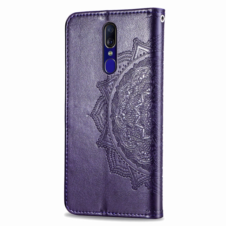 For OPPO F11 Embossed Mandala Pattern PC + TPU Horizontal Flip Leather Case with Holder & Card Slots