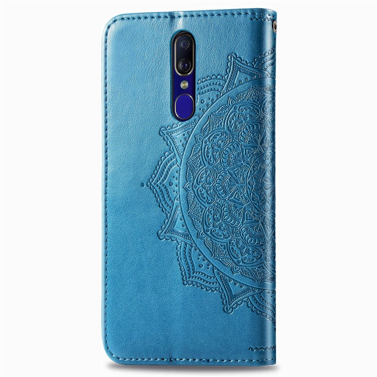 For OPPO F11 Embossed Mandala Pattern PC + TPU Horizontal Flip Leather Case with Holder & Card Slots