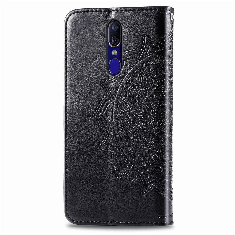 For OPPO F11 Embossed Mandala Pattern PC + TPU Horizontal Flip Leather Case with Holder & Card Slots