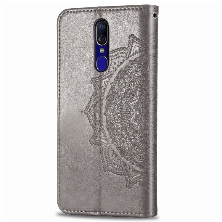 For OPPO F11 Embossed Mandala Pattern PC + TPU Horizontal Flip Leather Case with Holder & Card Slots