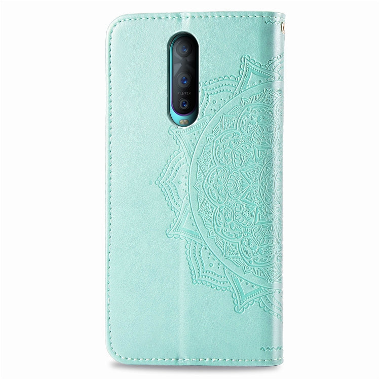 For OPPO R17 Pro Embossed Mandala Pattern PC + TPU Horizontal Flip Leather Case with Holder & Card Slots