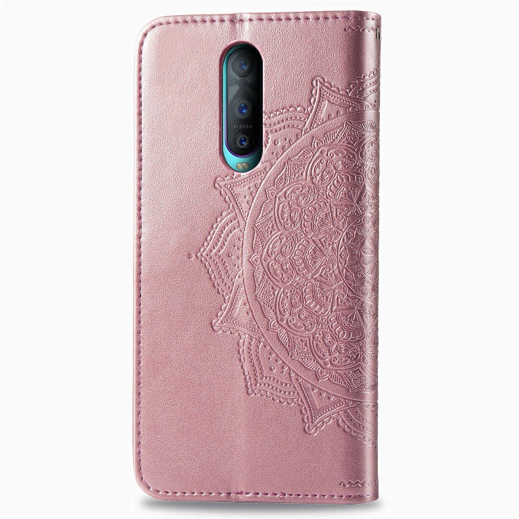 For OPPO R17 Pro Embossed Mandala Pattern PC + TPU Horizontal Flip Leather Case with Holder & Card Slots