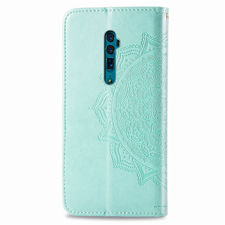 For OPPO Reno 10X Zoom Embossed Mandala Pattern PC + TPU Horizontal Flip Leather Case with Holder & Card Slots