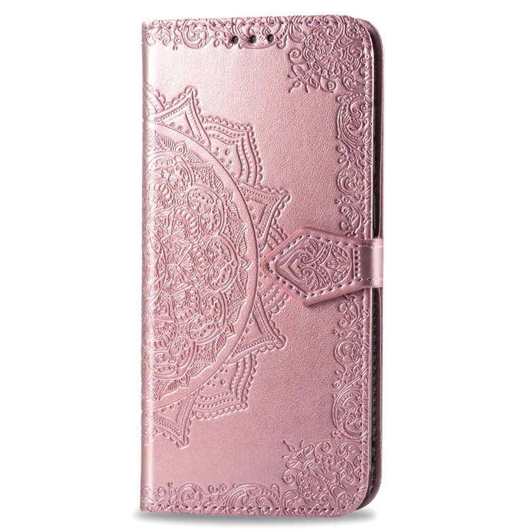 For OPPO Reno 10X Zoom Embossed Mandala Pattern PC + TPU Horizontal Flip Leather Case with Holder & Card Slots