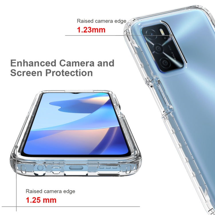 For OPPO A16 Shockproof High Transparency Two-color Gradual Change PC+TPU Candy Colors Phone Protective Case
