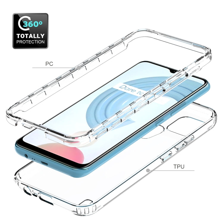 For OPPO Realme C21Y Shockproof High Transparency Two-color Gradual Change PC+TPU Candy Colors Phone Protective Case