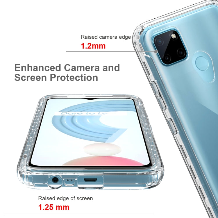 For OPPO Realme C21Y Shockproof High Transparency Two-color Gradual Change PC+TPU Candy Colors Phone Protective Case