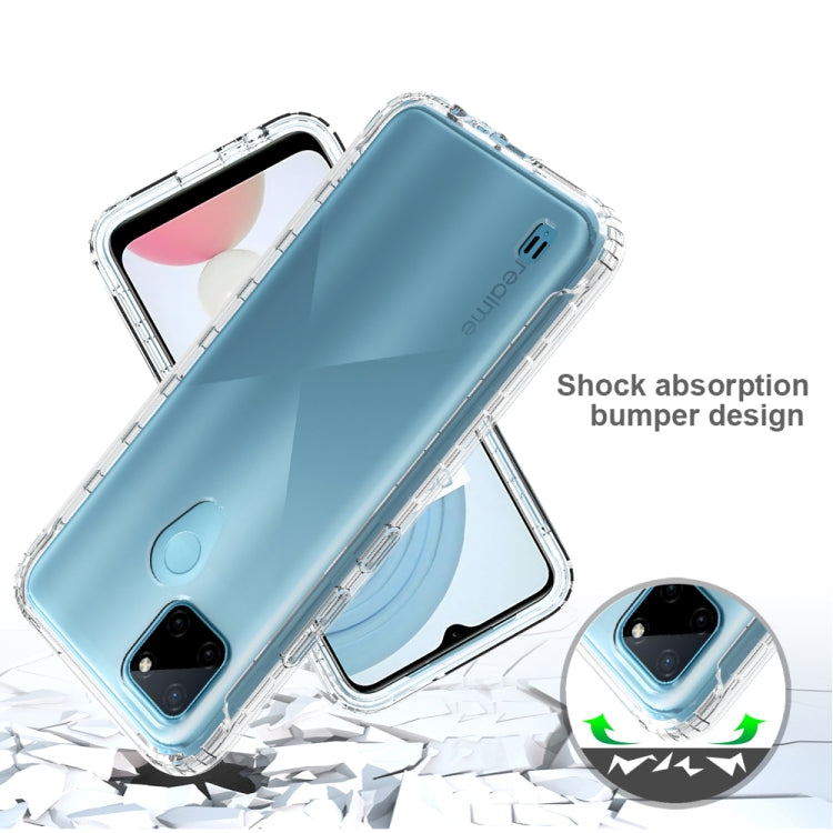 For OPPO Realme C21Y Shockproof High Transparency Two-color Gradual Change PC+TPU Candy Colors Phone Protective Case
