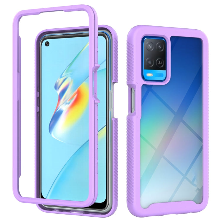 For OPPO A54 4G Starry Sky Solid Color Series Shockproof PC + TPU Phone Case