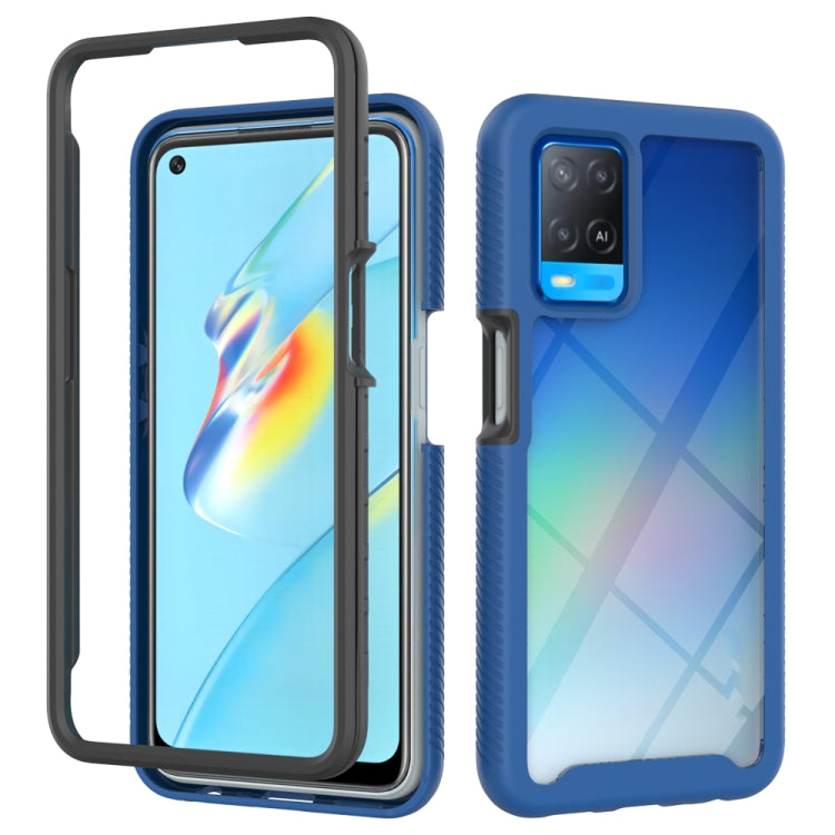 For OPPO A54 4G Starry Sky Solid Color Series Shockproof PC + TPU Phone Case