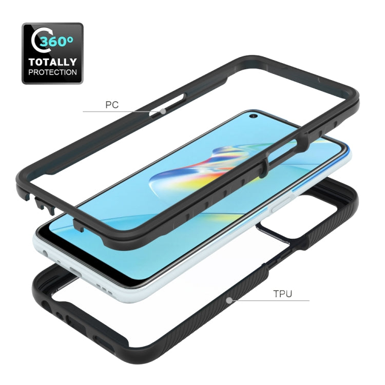 For OPPO A54 4G Starry Sky Solid Color Series Shockproof PC + TPU Phone Case