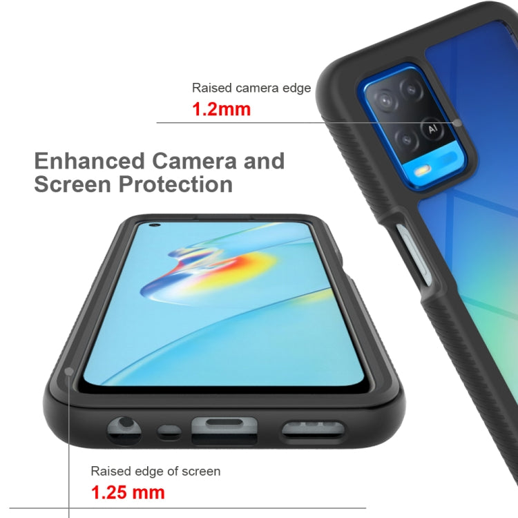 For OPPO A54 4G Starry Sky Solid Color Series Shockproof PC + TPU Phone Case