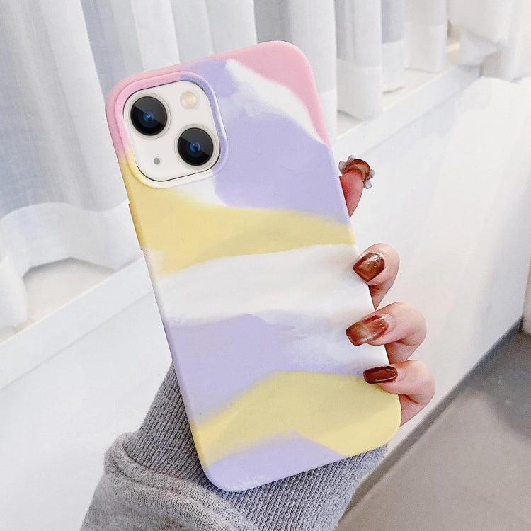 For iPhone 13 Colorful Liquid Silicone Phone Case