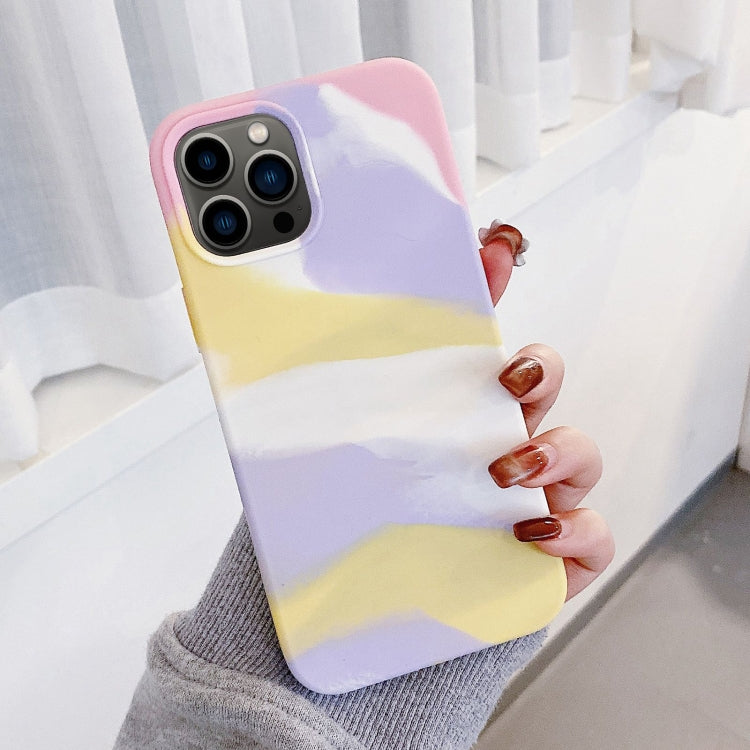 For iPhone 13 Pro Colorful Liquid Silicone Phone Case