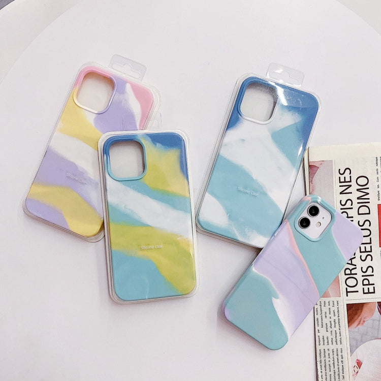 For iPhone 13 Pro Colorful Liquid Silicone Phone Case