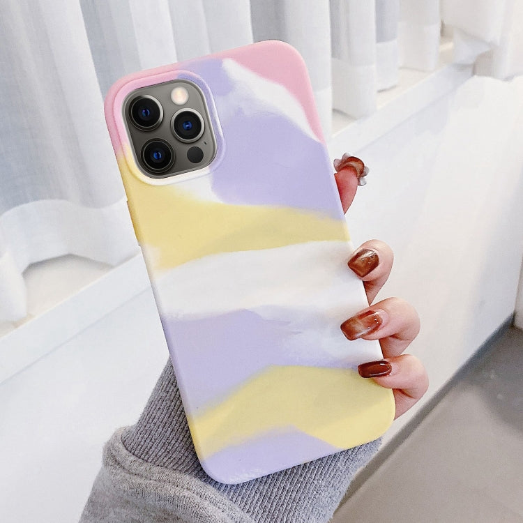 For iPhone 12 / 12 Pro Colorful Liquid Silicone Phone Case