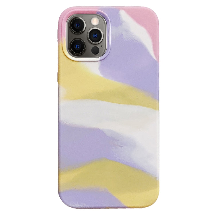 For iPhone 12 Pro Max Colorful Liquid Silicone Phone Case