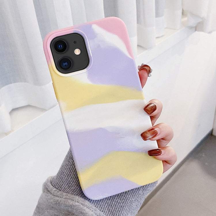 For iPhone 11 Colorful Liquid Silicone Phone Case