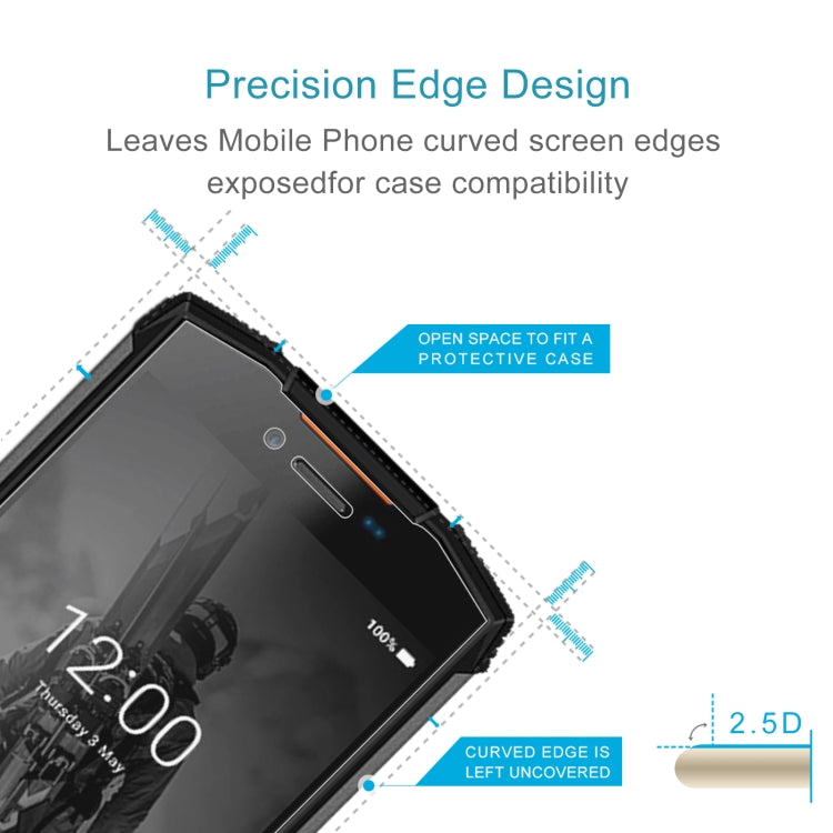 10 PCS 0.26mm 9H 2.5D Tempered Glass Film For Doogee S55 Lite