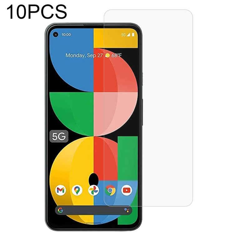 10 PCS 0.26mm 9H 2.5D Tempered Glass Film For Google Pixel 5a