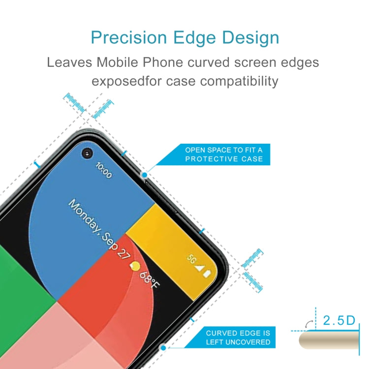 10 PCS 0.26mm 9H 2.5D Tempered Glass Film For Google Pixel 5a