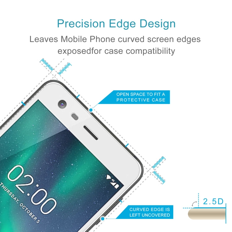 10 PCS 0.26mm 9H 2.5D Tempered Glass Film For Nokia 2