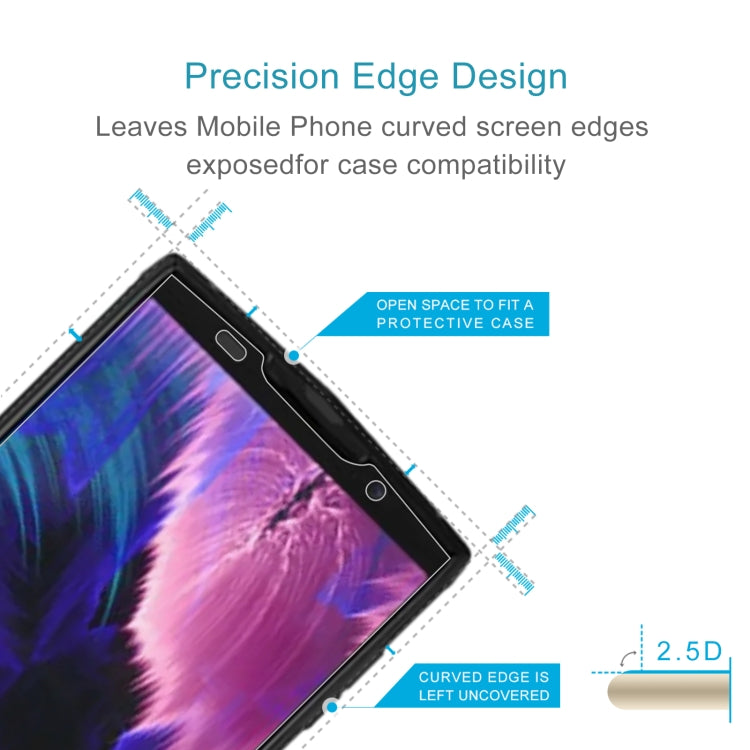 50 PCS 0.26mm 9H 2.5D Tempered Glass Film For Doogee BL9000